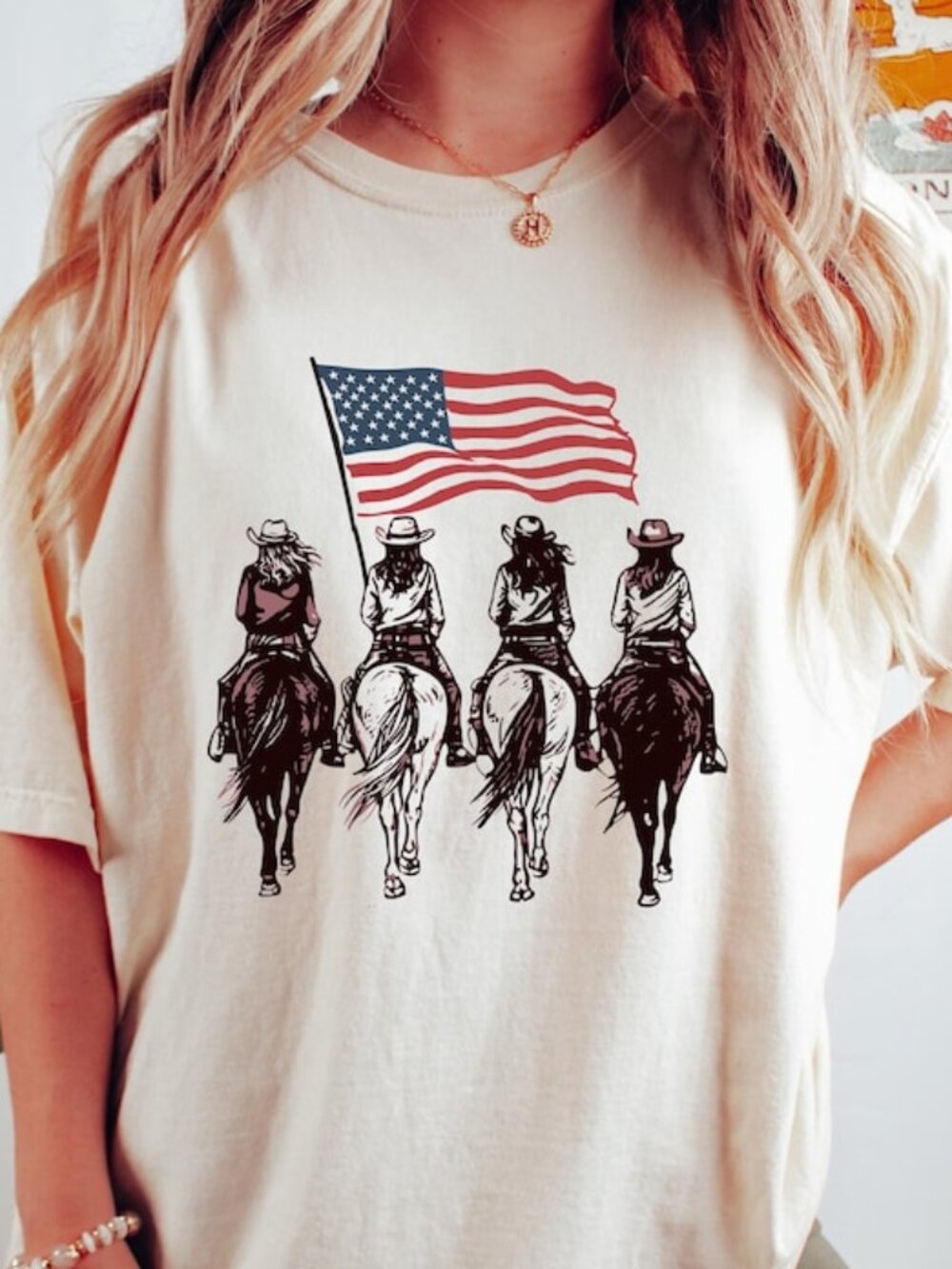 Western 4th Of July Shirt, American Cowgirl T-shirt